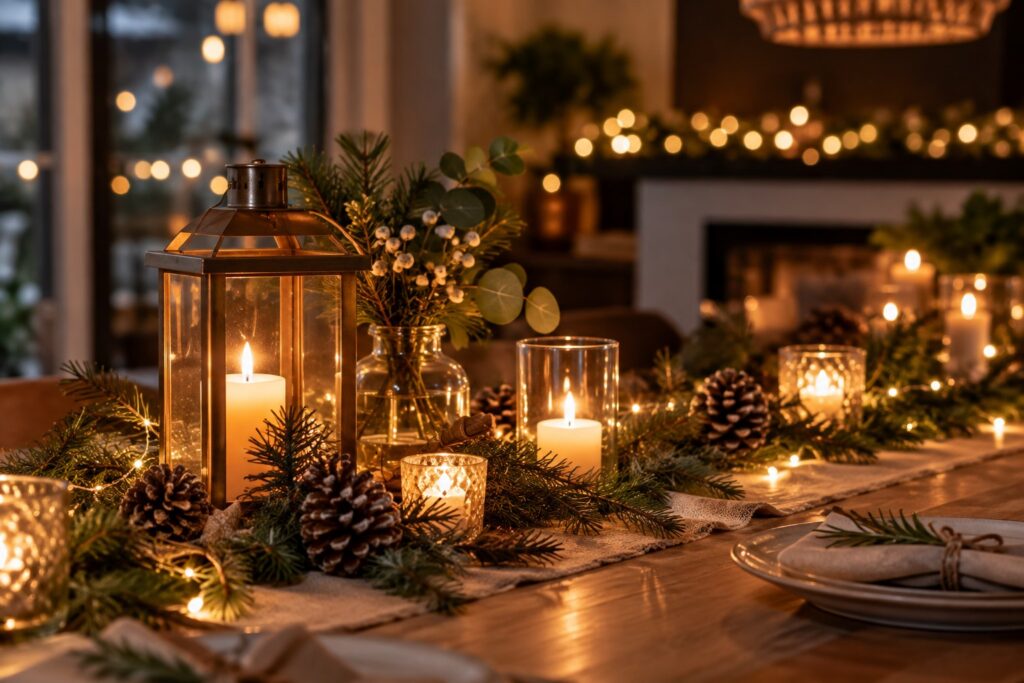 winterborrel decoratie tafel