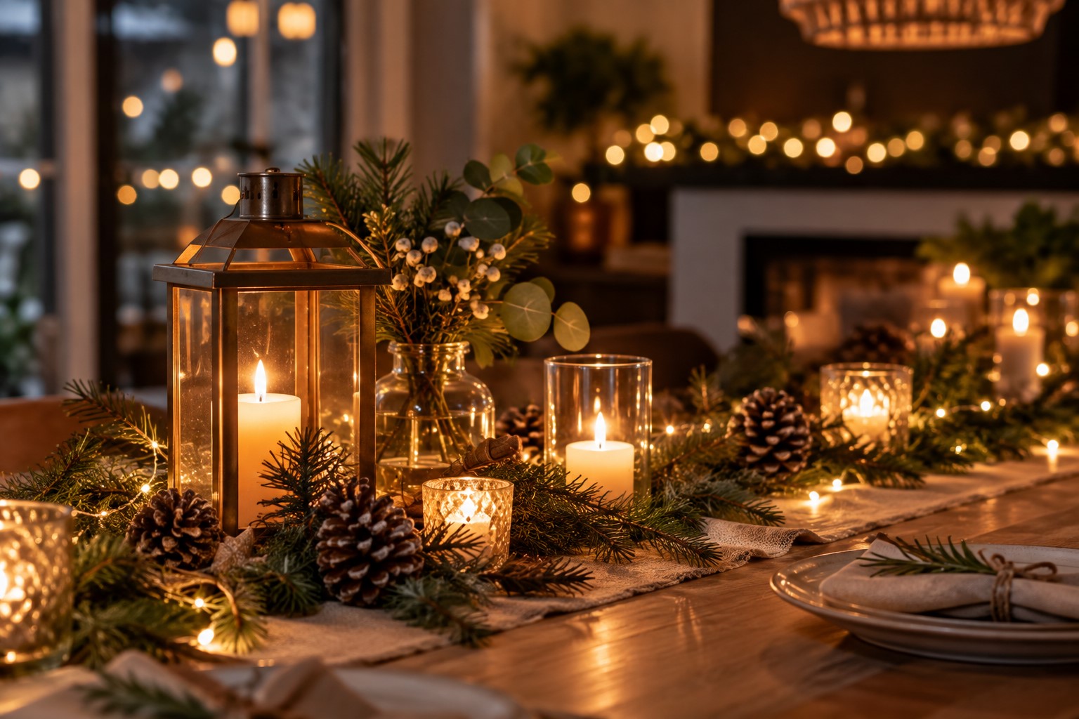 winterborrel decoratie tafel