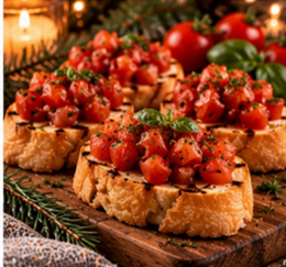bruschetta met tomaat en basilicum