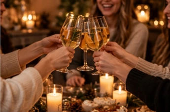 proosten tijdens de winterborrel